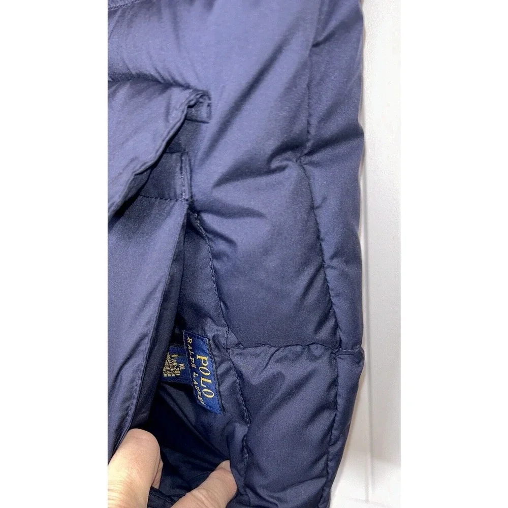 POLO RALPH LAUREN BOYS REVERSIBLE VEST DOWN JACKET 18-20XL PUFFER RED NAVY